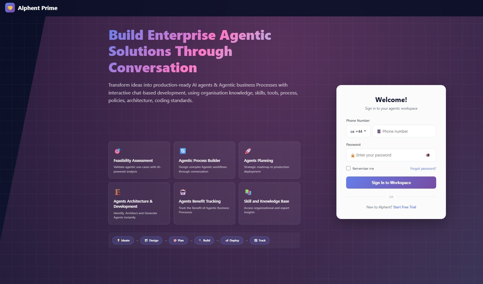 Alphient Prime Platform Dashboard